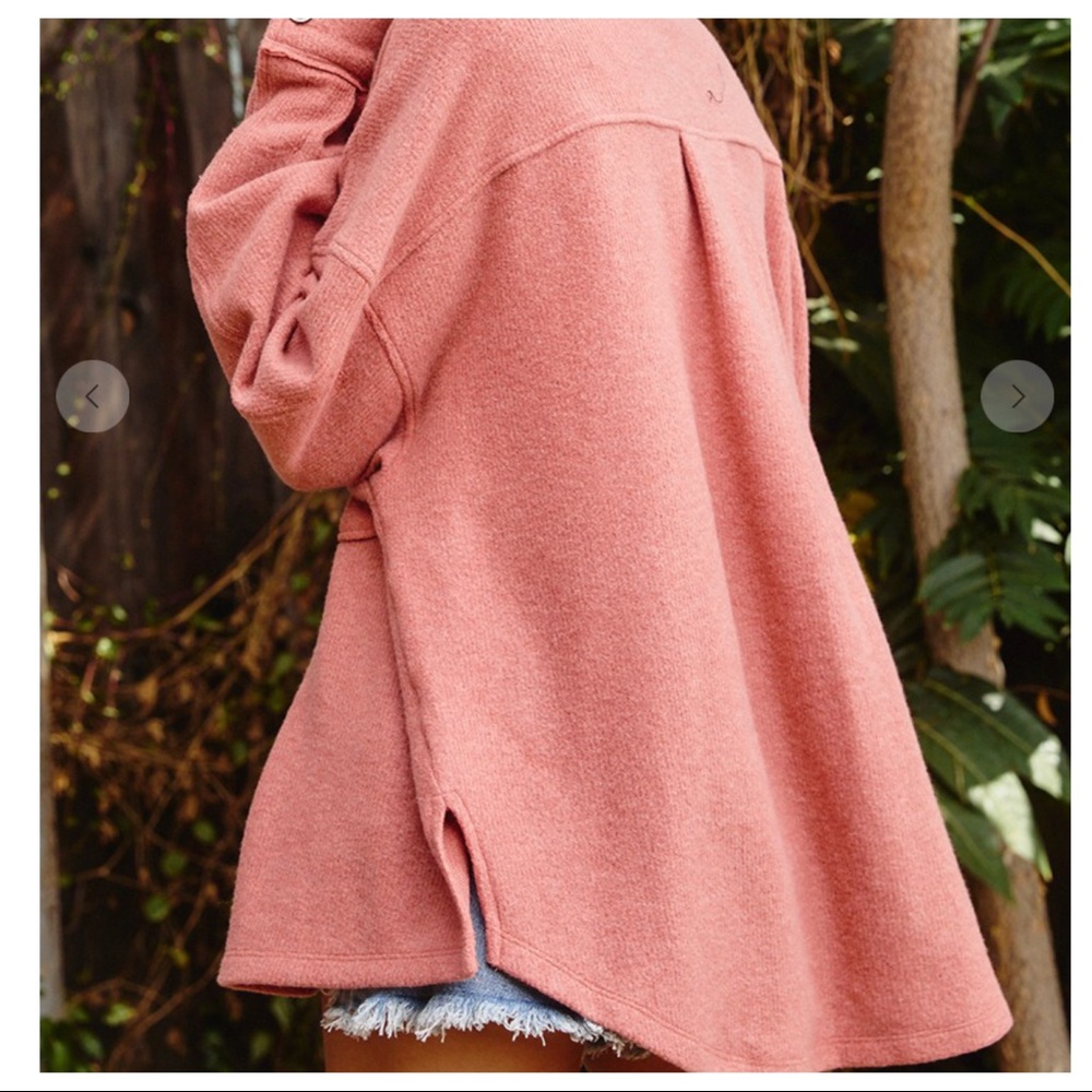 19 Favorite Best Selling Solid Oversized Boyfriend Shirt Jacket - Picture 4 of 5